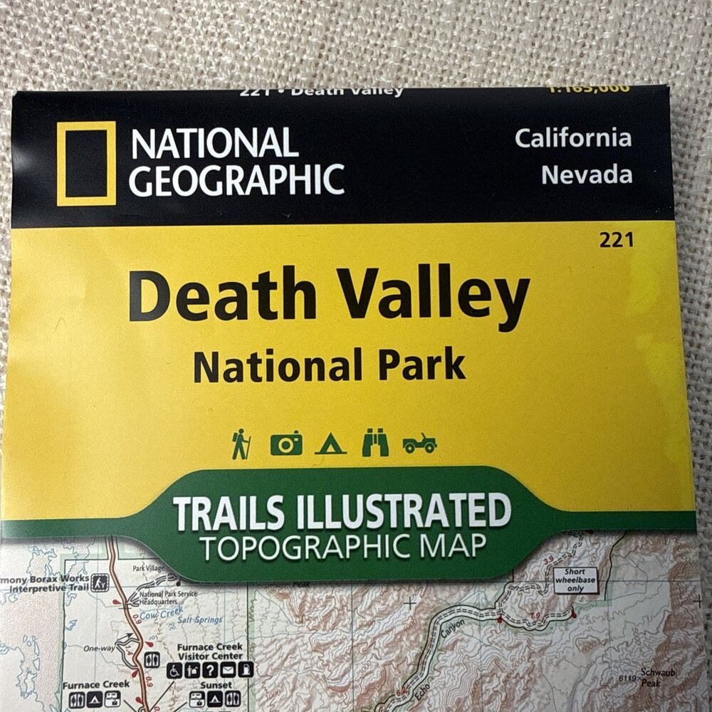 Death Valley Map Guide Lot National Geographic Illustrated Map Road & Hike Guide - Picture 3 of 16
